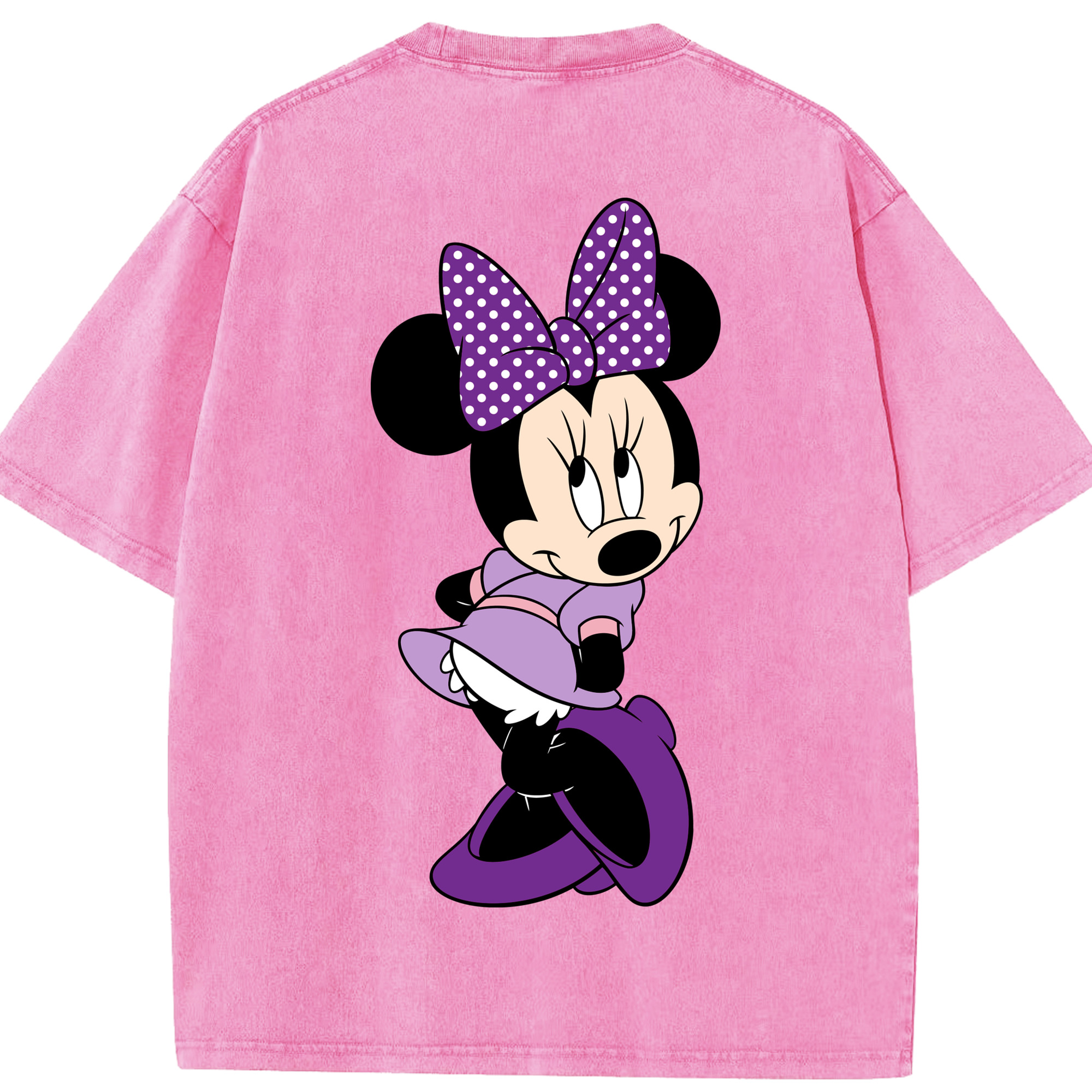 （画像用） ミッキーマウス Mickey Mouse 綿100% ヴィンテージ風 半袖Tシャツ（背面プリント）
